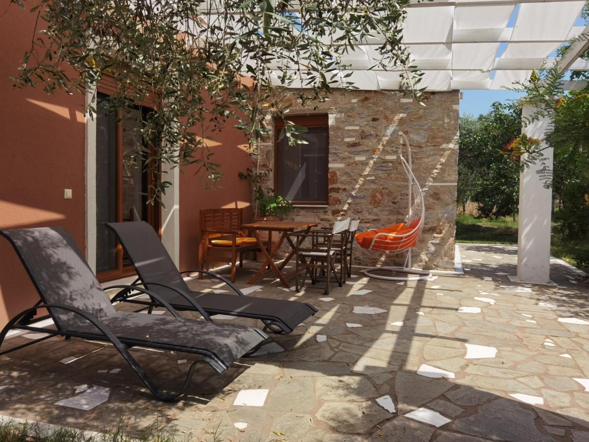 Elea Stone Houses in organic quiet olive grove, Prinos, Thassos Exterior foto